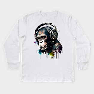 DJ Chimp Kids Long Sleeve T-Shirt